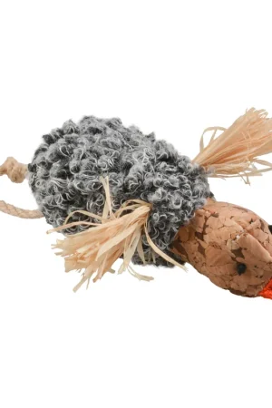 Betrouwbaar Duvo+ Cork Eend Met Knisperend Lichaam 13X8X3 cm Grijs